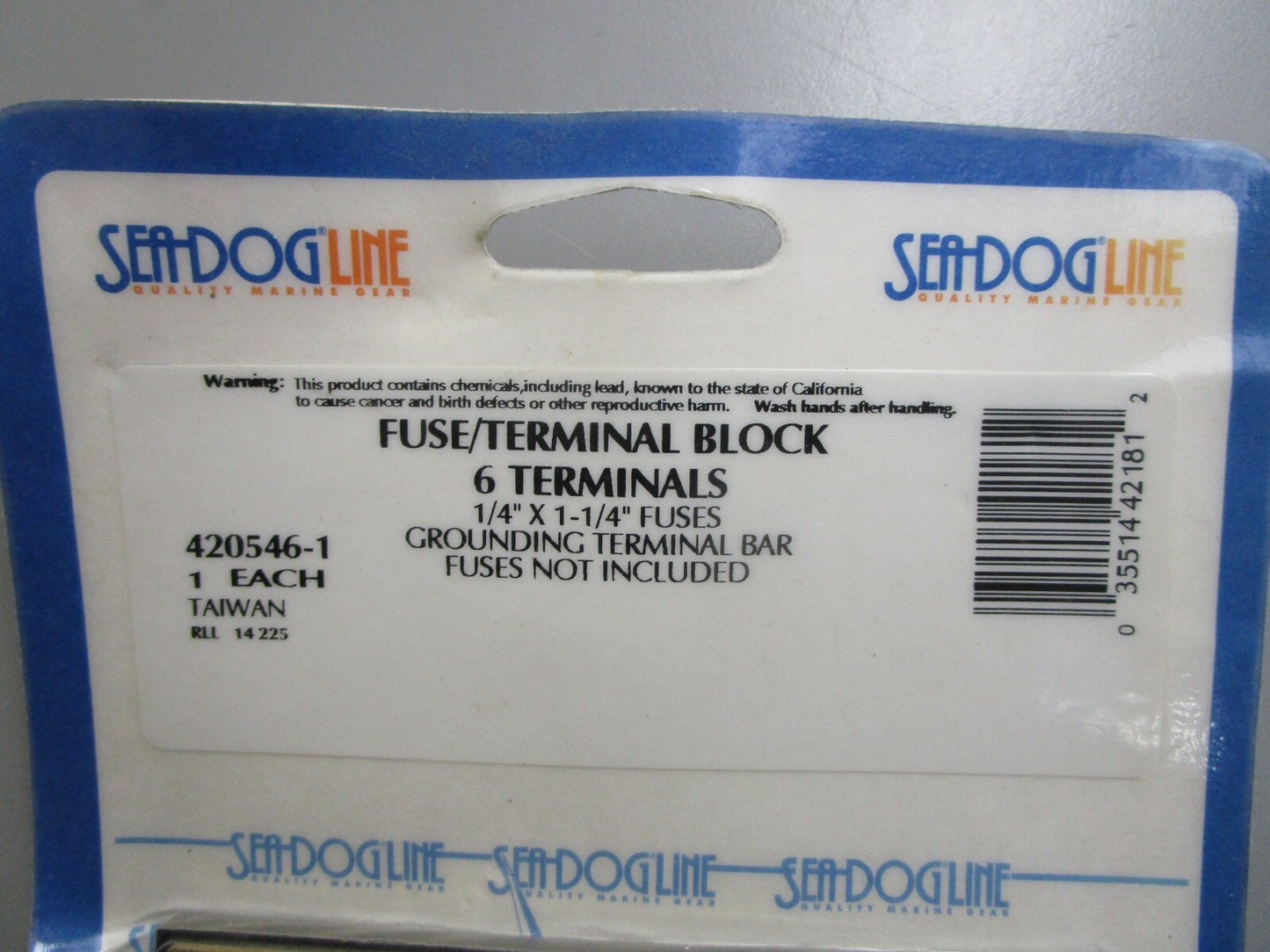 *NEW* 0820 SeaDog Fuse/Terminal Block (6 Terminals / ¼ × 1¼ Fuses) 420546-1