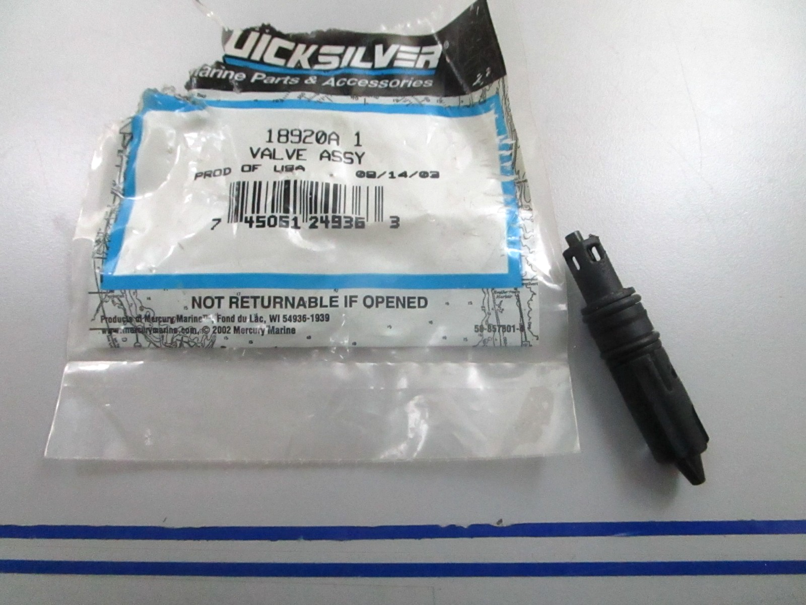 *NEW OEM* 0810 Mercury Quicksilver Valve Assembly 18920A1