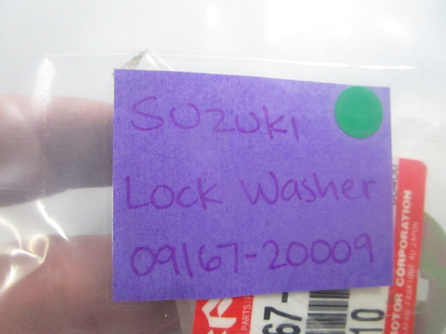 NEW OEM 09167-20009 Suzuki Lock Washer 0810