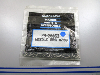 *NEW OEM* 0810 Mercury Quicksilver 200 Needle Bearing Set 29-20063