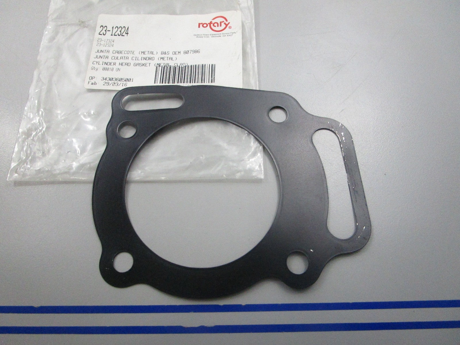 NEW 23-12324 Replaces: 807986 Rotary Cylinder Head Gasket 0810