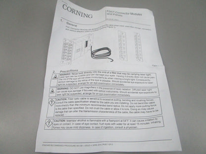 Corning NEW OEM FDC Connector Panel ST MM 62.5um FDC-CP1P-06-25 0810
