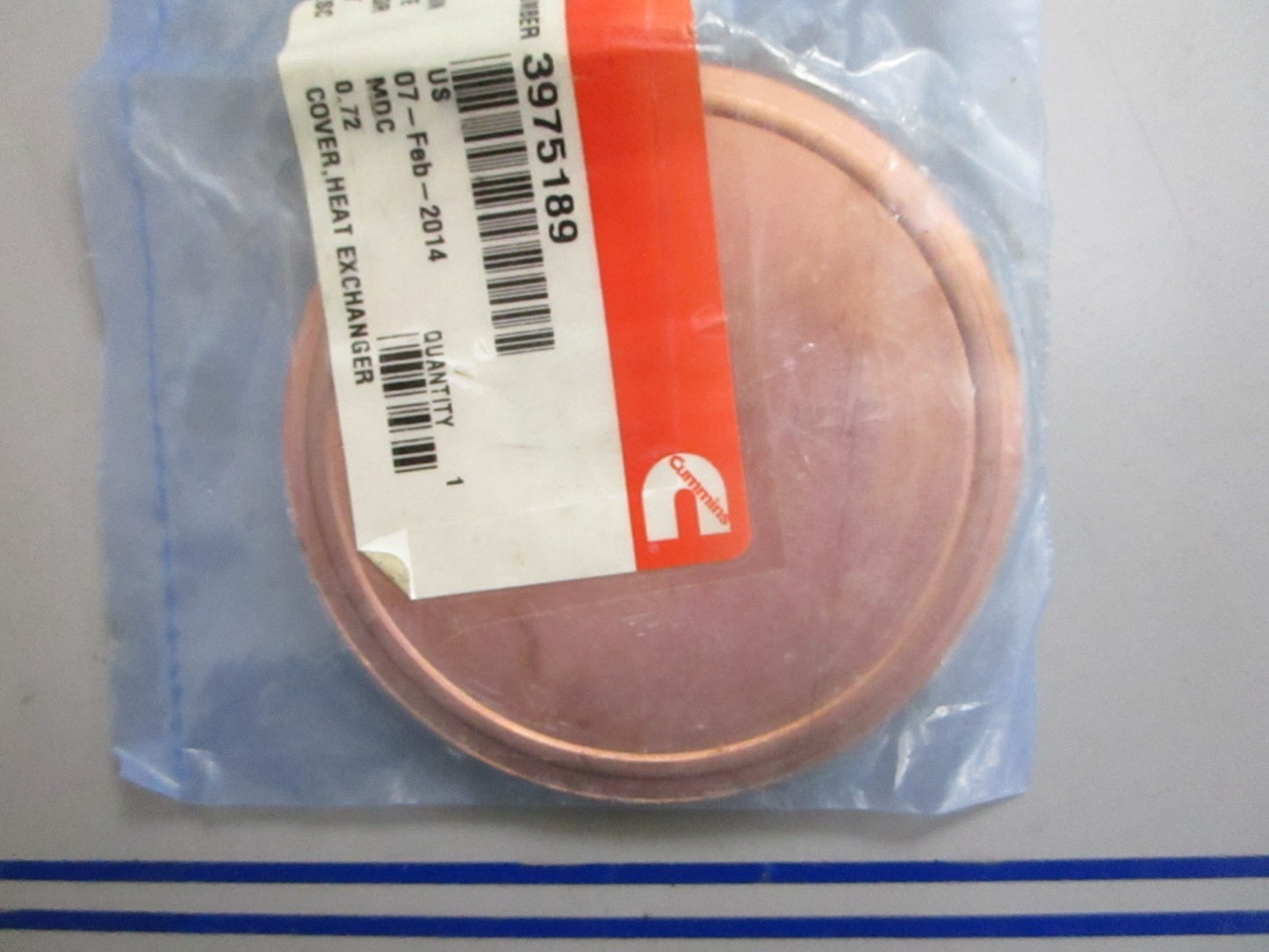 *NEW OEM* 0820 Cummins Heat Exchanger Cover 3975189