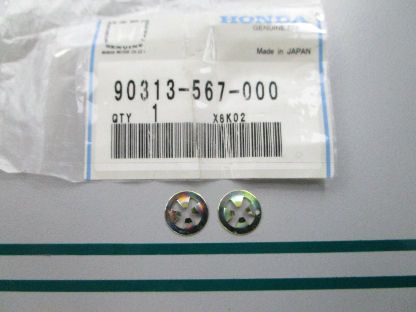 NEW OEM (LOT OF 2) 90313-567-000 Honda 3mm Speed Nut 0810