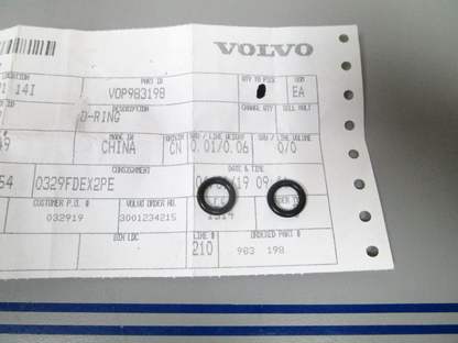 *NEW OEM* (LOT OF 2) 0810 Volvo Penta O-Ring 983198