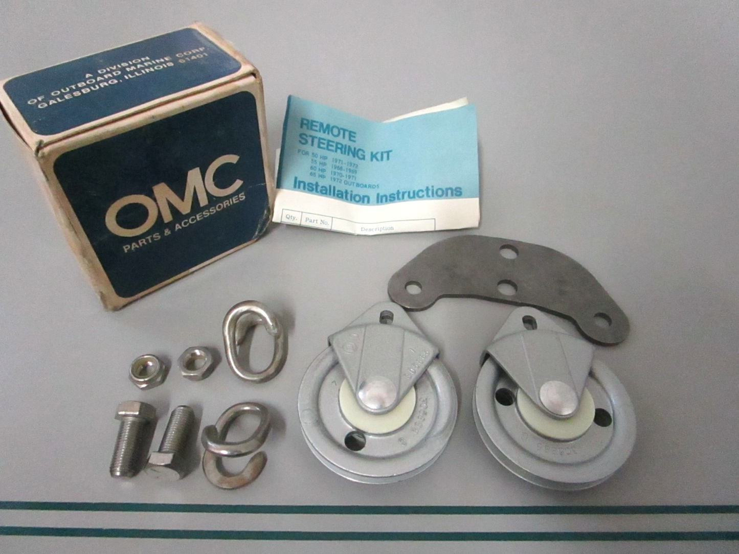 NEW OEM 384709 0384709 OMC Johnson Evinrude Remote Steering Kit 0810