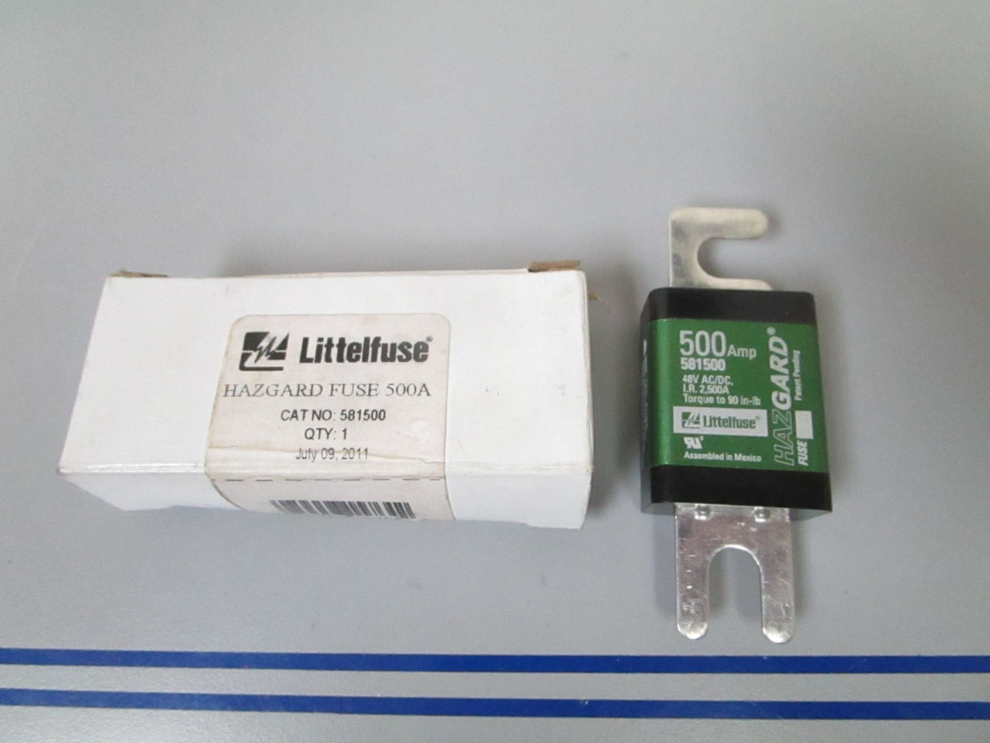 NEW OEM 581500 Lettelfuse 500AMP Hazgard Fuse 0720