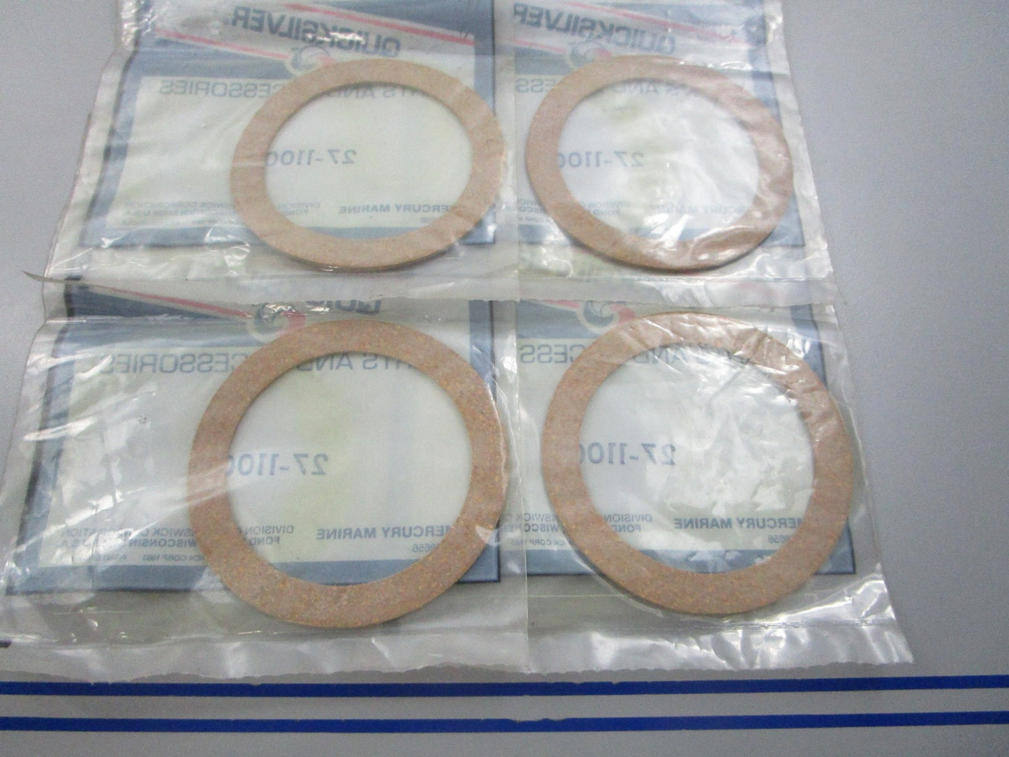 NEW OEM (LOT OF 4) 27-11009 Mercury Quicksilver Gasket 0810