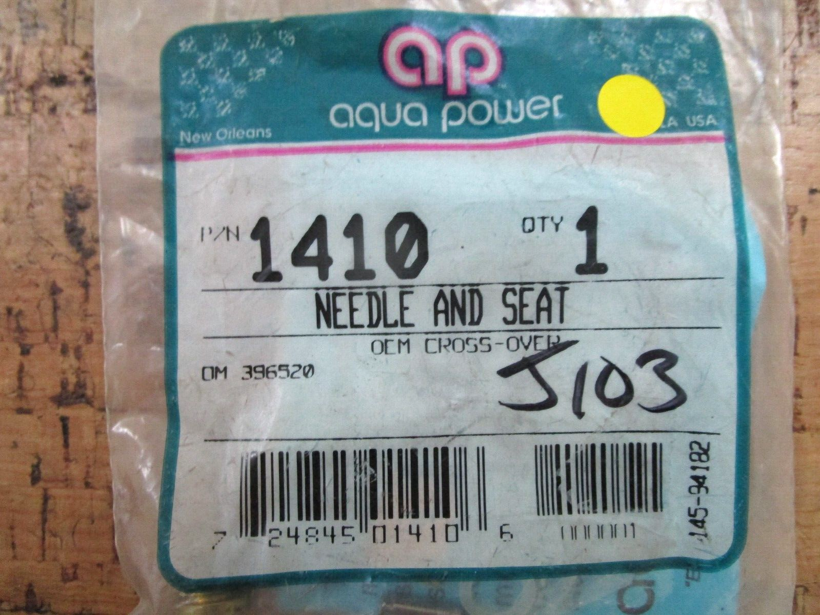 *NEW* 0750 Aqua Power NEEDLE and SEAT  1410