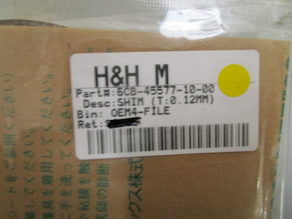 *NEW OEM* 0810 Yamaha (T:0.12MM) Shim 6CB-45577-10-00