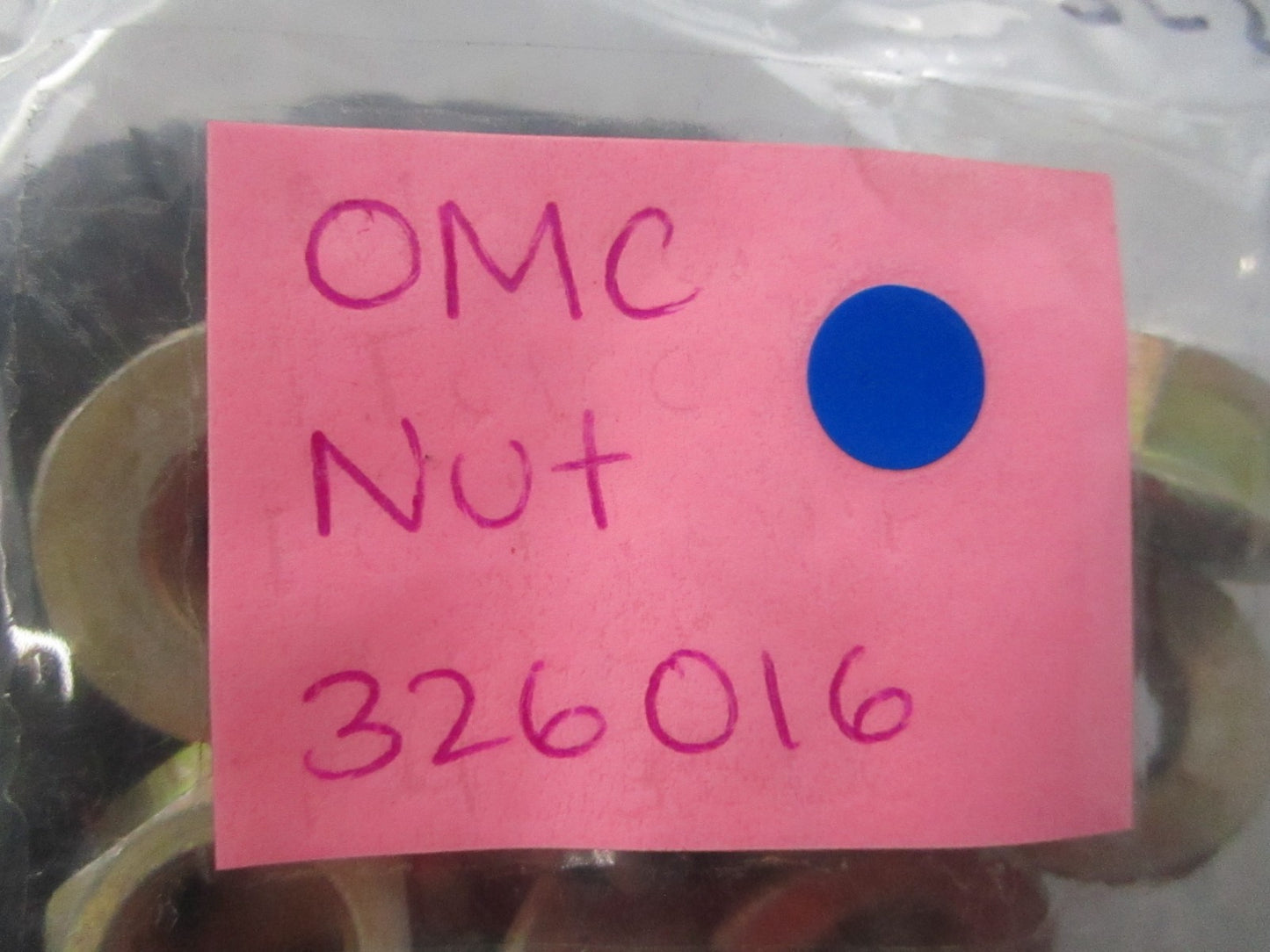 NEW OEM (LOT OF 2) 326016 0326016 OMC Johnson Evinrude Nut 0810