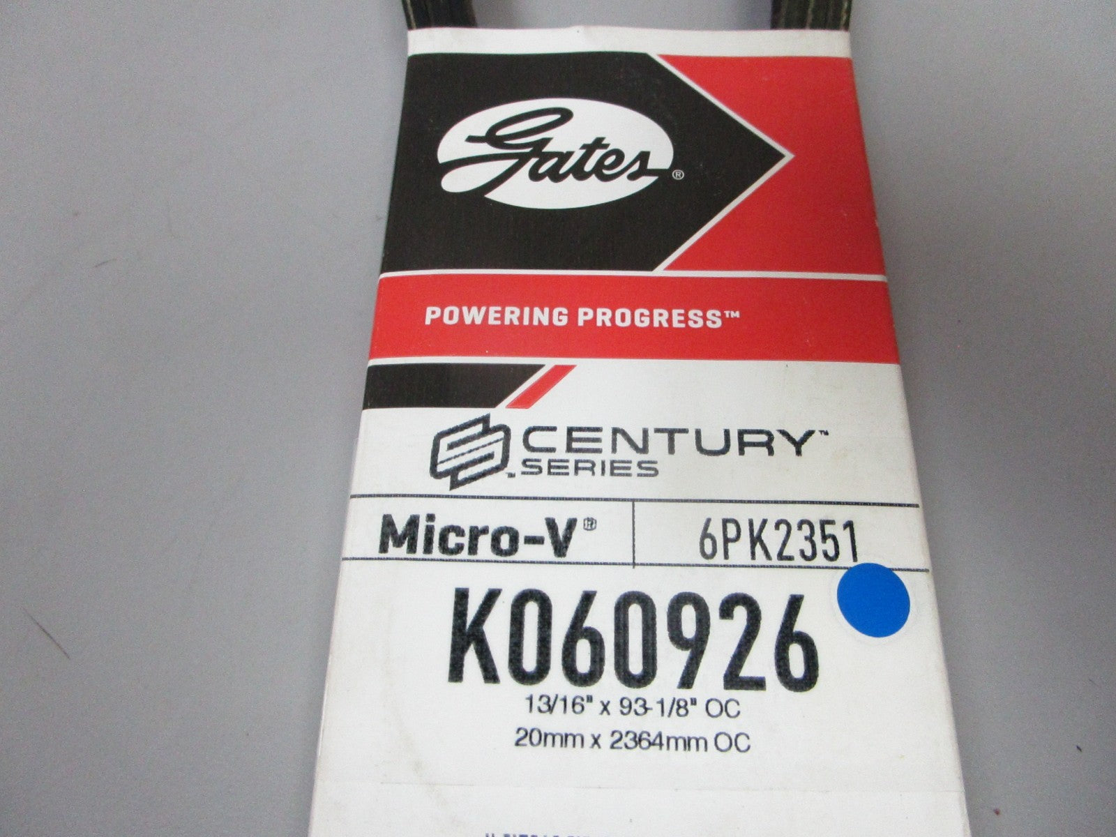 NEW K060926 Gates Micro-V 13/16" x 93 ⅛" Serpentine Belt 0720