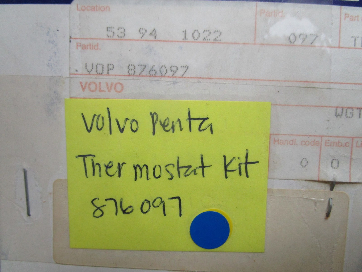*NEW OEM* 0820 Volvo Penta Thermostat Kit 876097