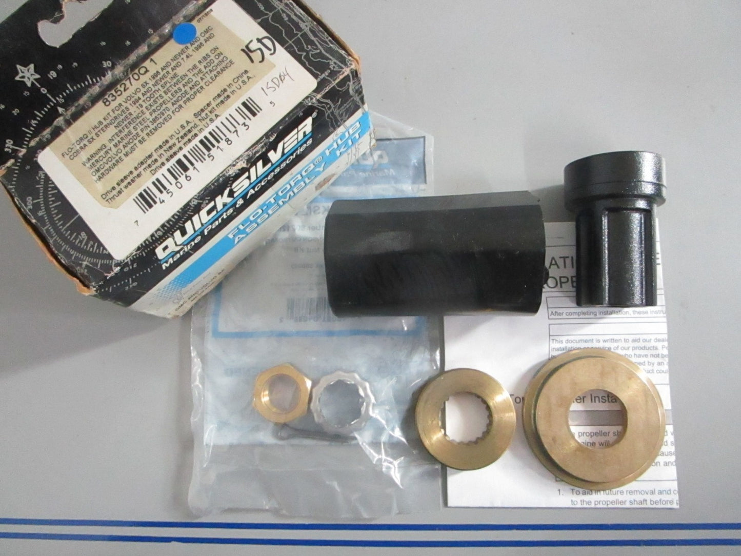 NEW OEM 835270Q1 Mercury Quicksilver Flo-Torq II Hub Kit For: 1995 Volvo SX 0820