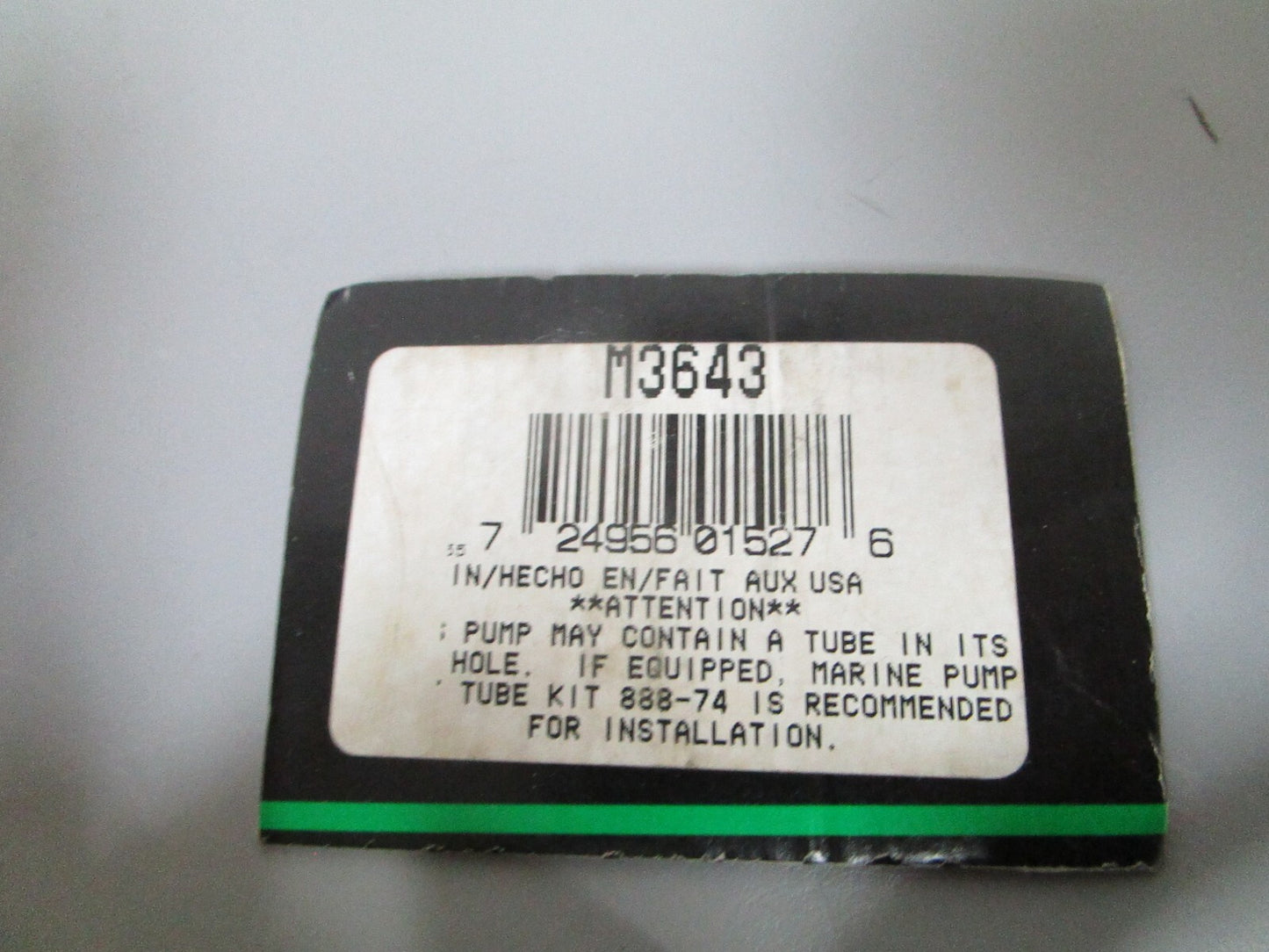 *NEW* 0810 Carter Fuel Pump M3643 Replaces: OMC 380986 0380986