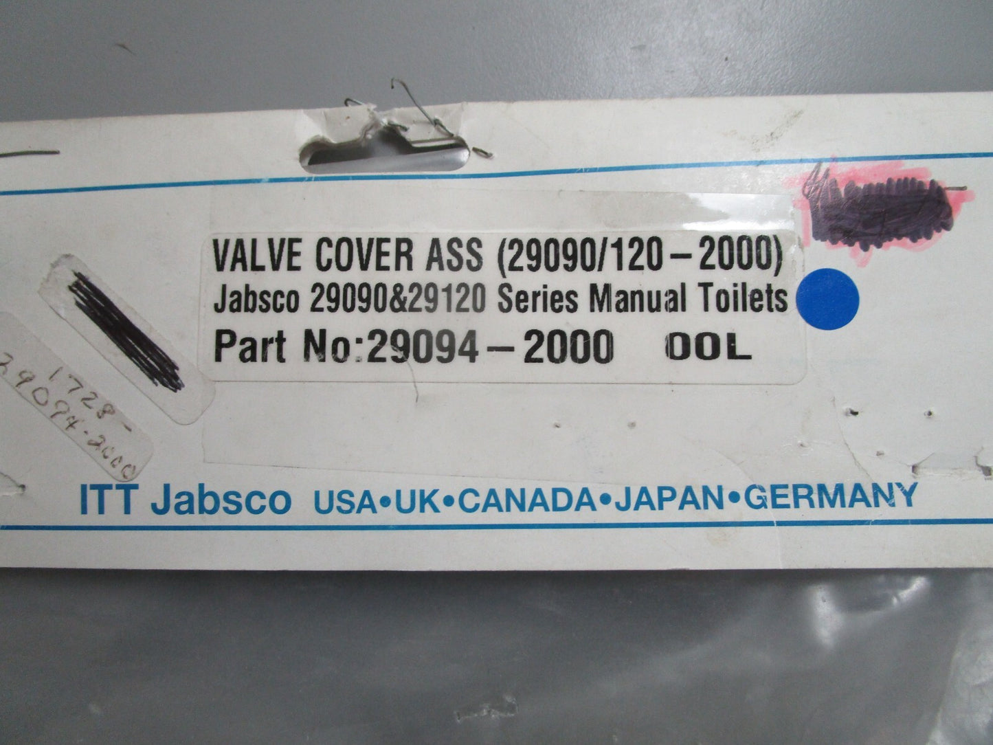 *NEW OEM* 0820 Jabsco Valve Cover Assy 29094-2000