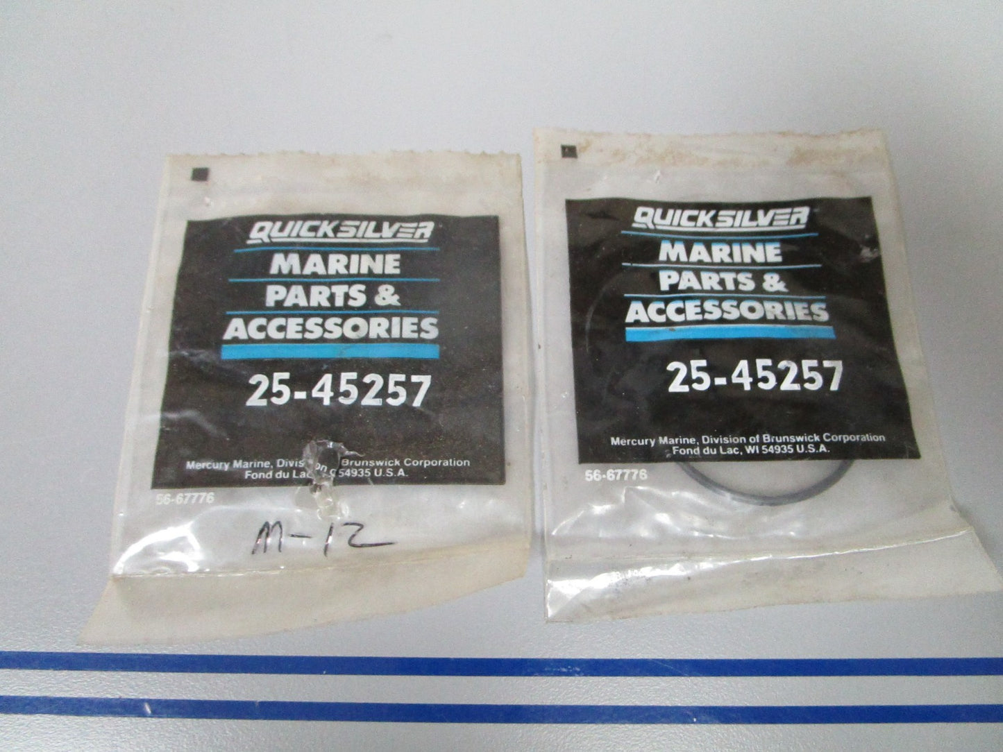 NEW OEM (LOT OF 2) 25-45257 Mercury Quicksilver O-Ring 0810