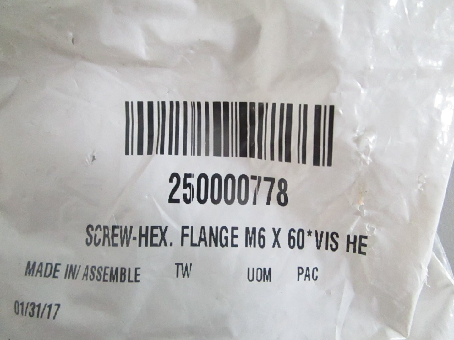 NEW OEM (LOT OF 5) 250000778 Can-Am Screw 0820