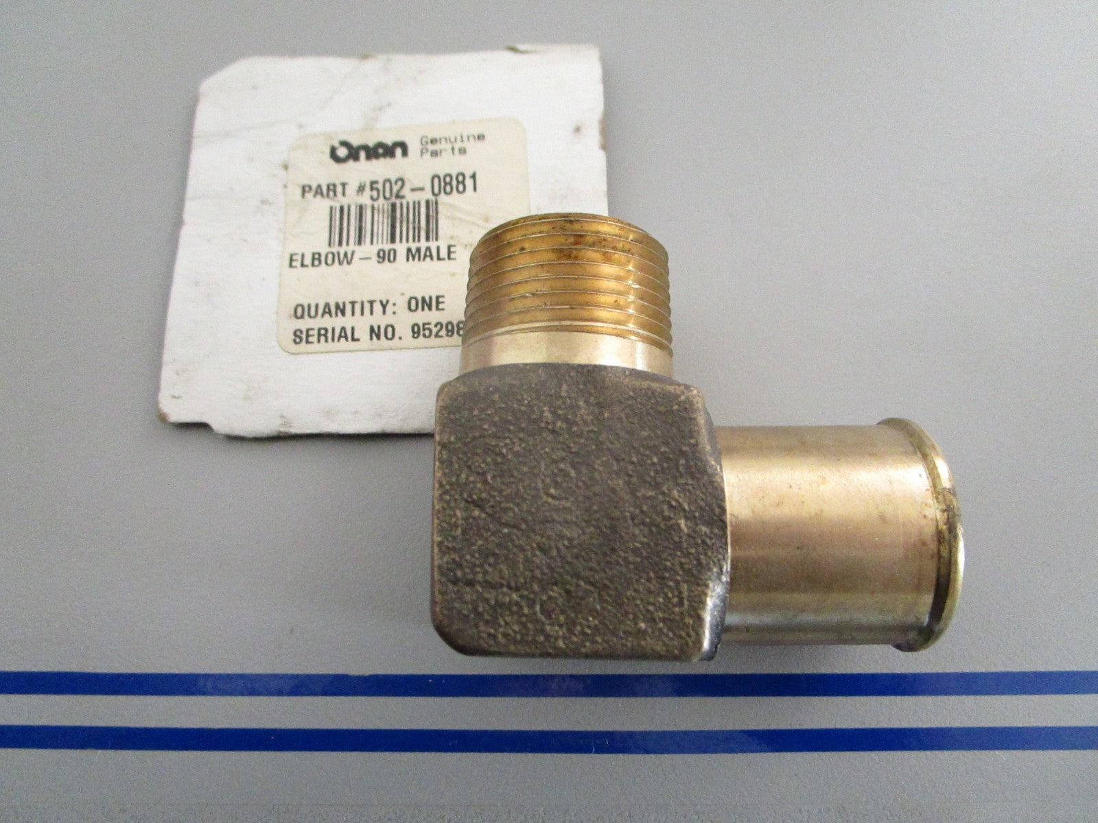 *NEW OEM* 0720 Onan Cummins Siphon Break 90° Male Elbow 170-3898 502-0881