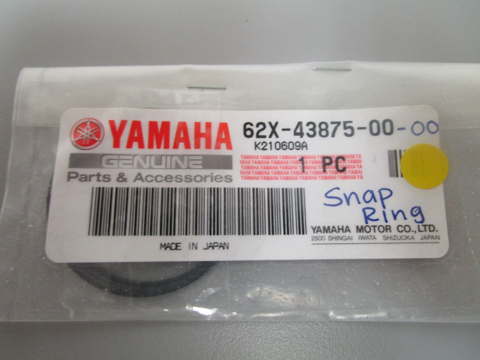*NEW OEM* 0810 Yamaha Snap Ring 62X-43875-00-00