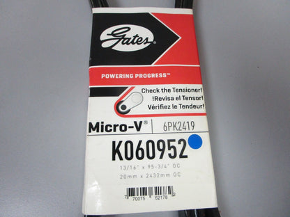 NEW K060952 Gates Micro-V 13/16" x 95 ¾" Serpentine Belt 0720
