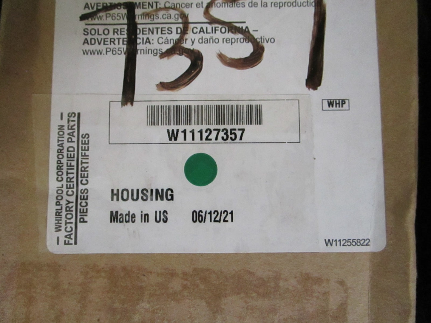 Whirlpool NEW OEM Washer Water Inlet Valve Assembly W11127357 NOS Part 0820