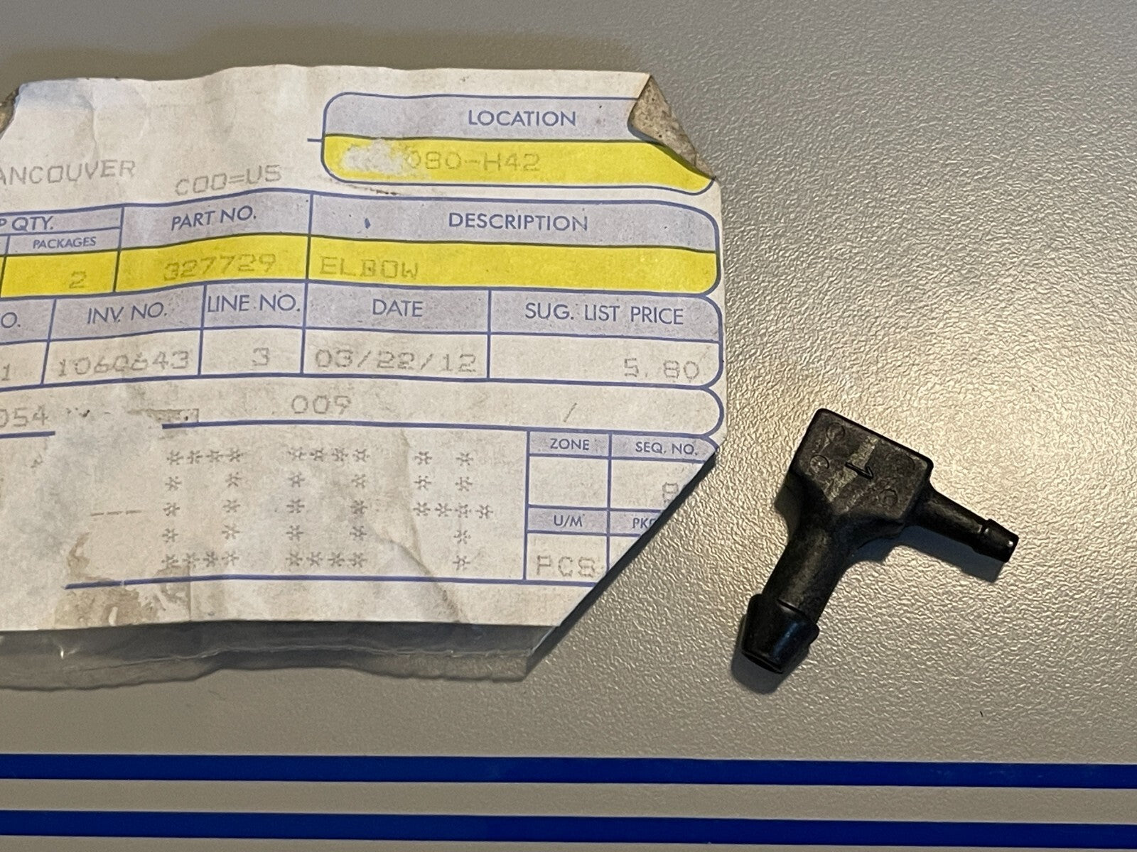 *NEW OEM* 0810 OMC Johnson Evinrude Elbow 327729 0327729