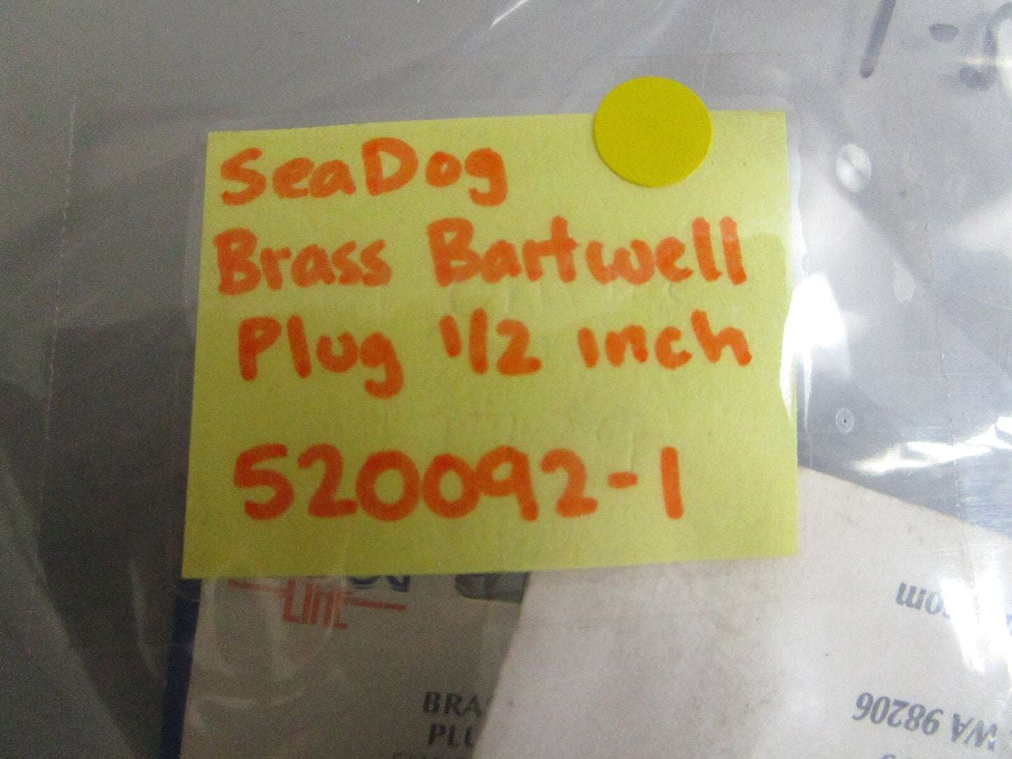 *NEW* 0750 Sea Dog  BRASS BARTWELL PLUG 1/2inch  520092-1