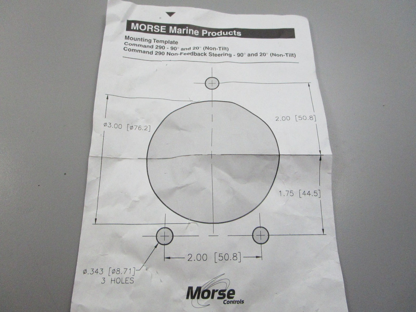 NEW 208563 Morse 90 Degree Bezel Mounting Kit 0810