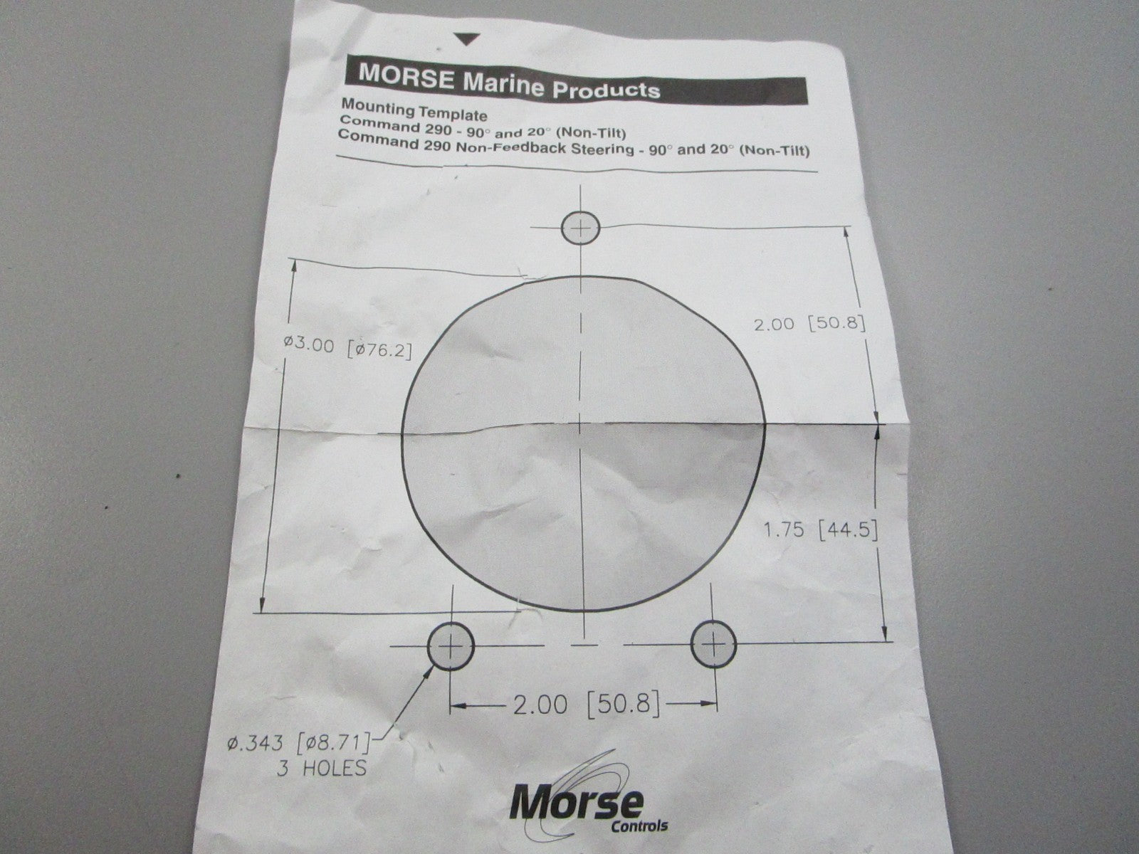 NEW 208563 Morse 90 Degree Bezel Mounting Kit 0810