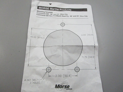 NEW 208563 Morse 90 Degree Bezel Mounting Kit 0810