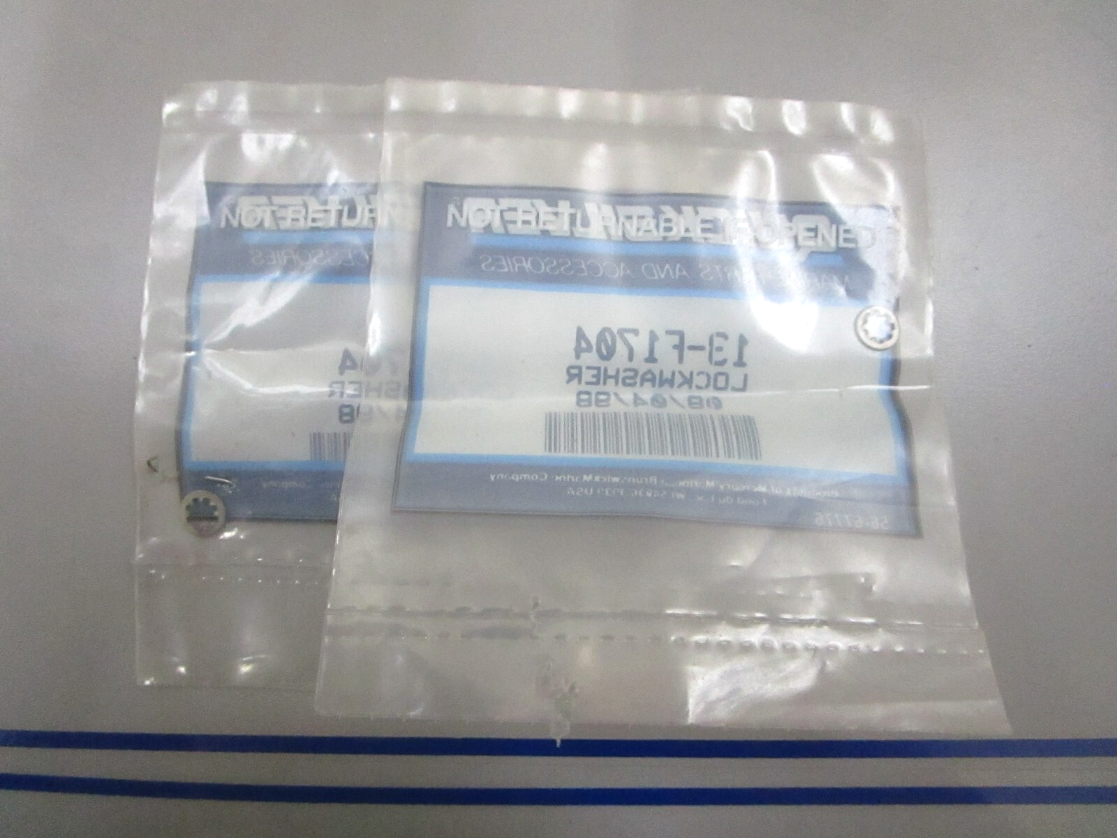 *NEW OEM* (LOT OF 2) 0780 Mercury Quicksilver Lockwasher 13-F1704