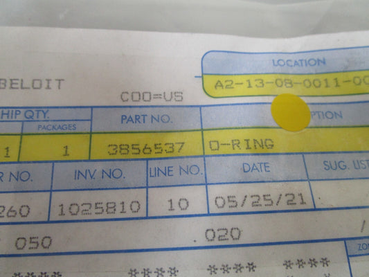 *NEW OEM* 0810 OMC Johnson Evinrude O-Ring 3856537