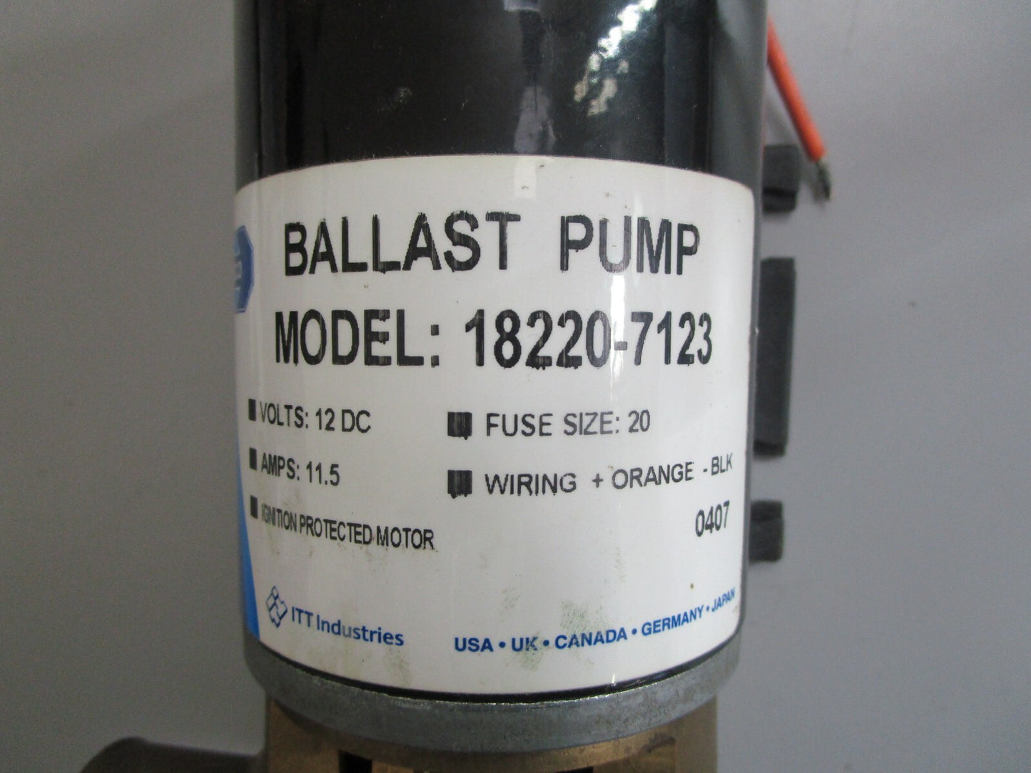 *NEW* 0820 Jabsco Ballast Water Puppy 18220-7123