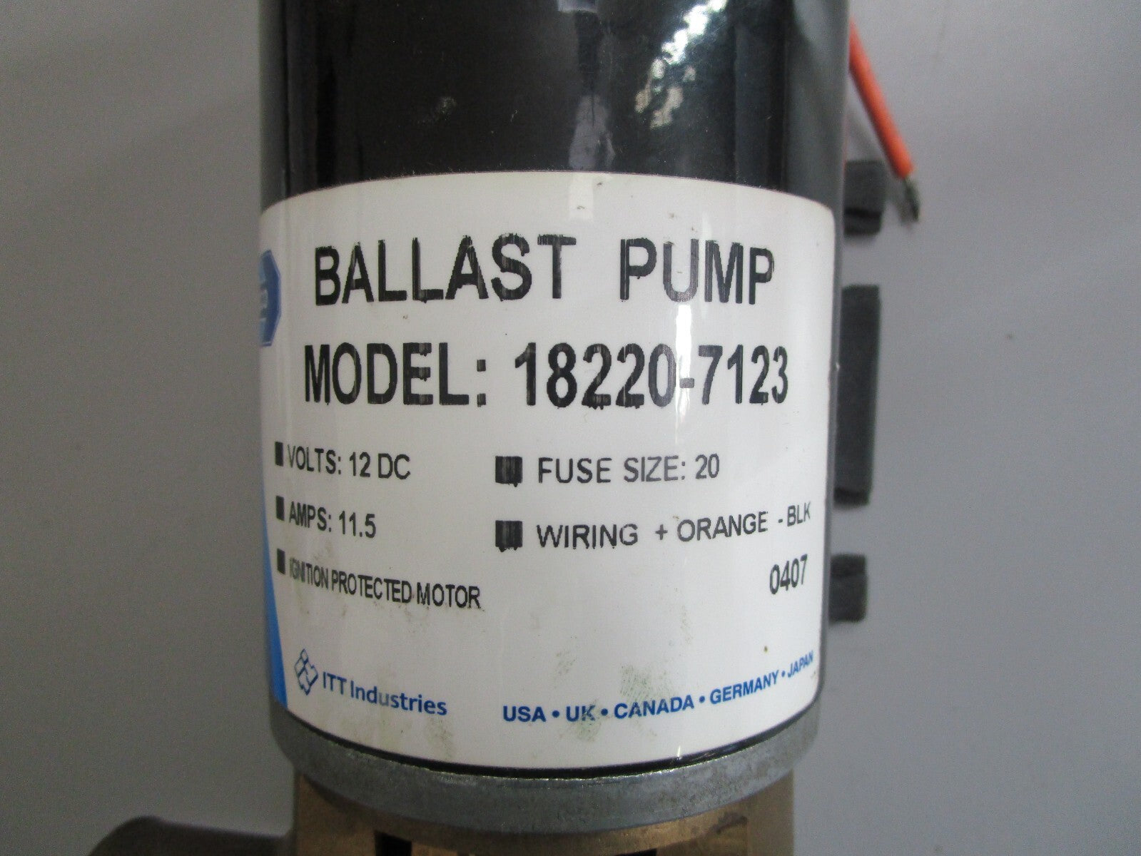 *NEW* 0820 Jabsco Ballast Water Puppy 18220-7123