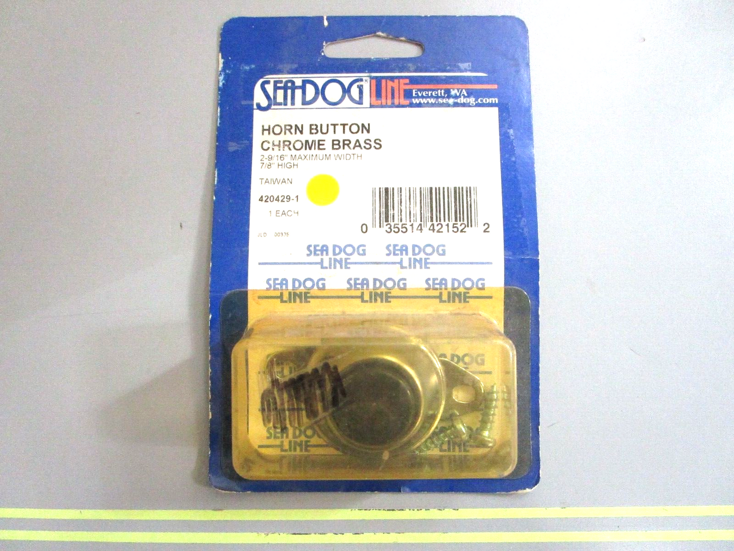 *NEW* 0750 Sea Dog HORN BUTTON CHROME BRASS 4204291-1