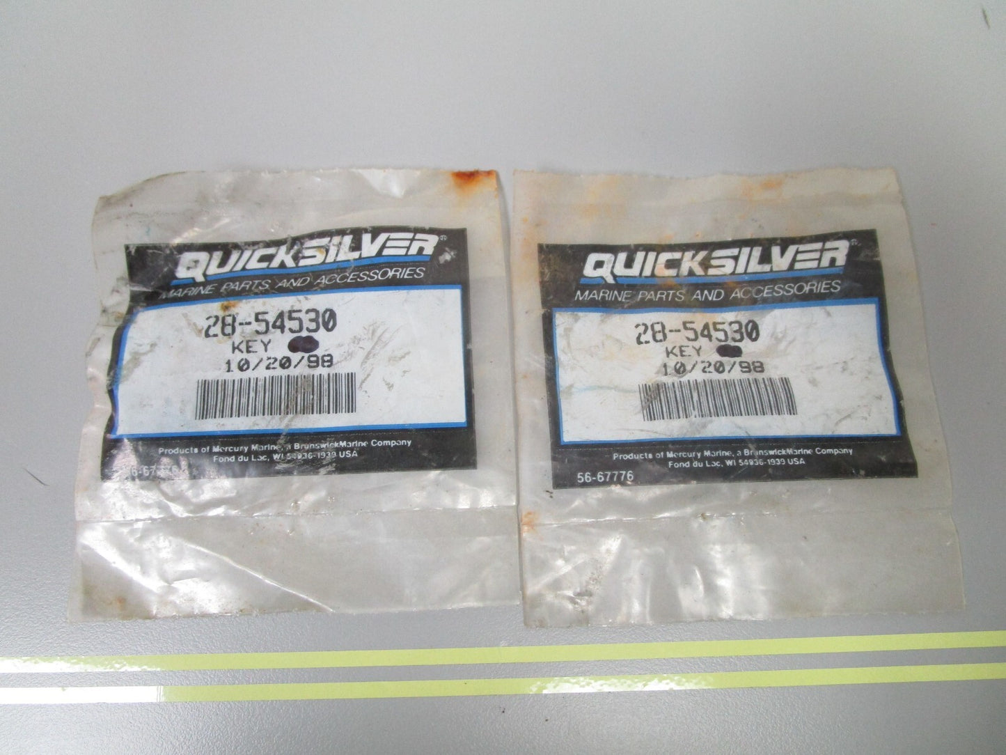 *NEW OEM* (LOT OF 4) 0810 Mercury Quicksilver Valve Keeper Key 28-54530