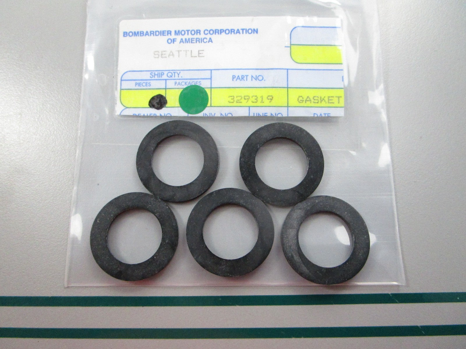 NEW OEM (LOT OF 5) 329319 0329319 OMC Johnson Evinrude Gasket 0810