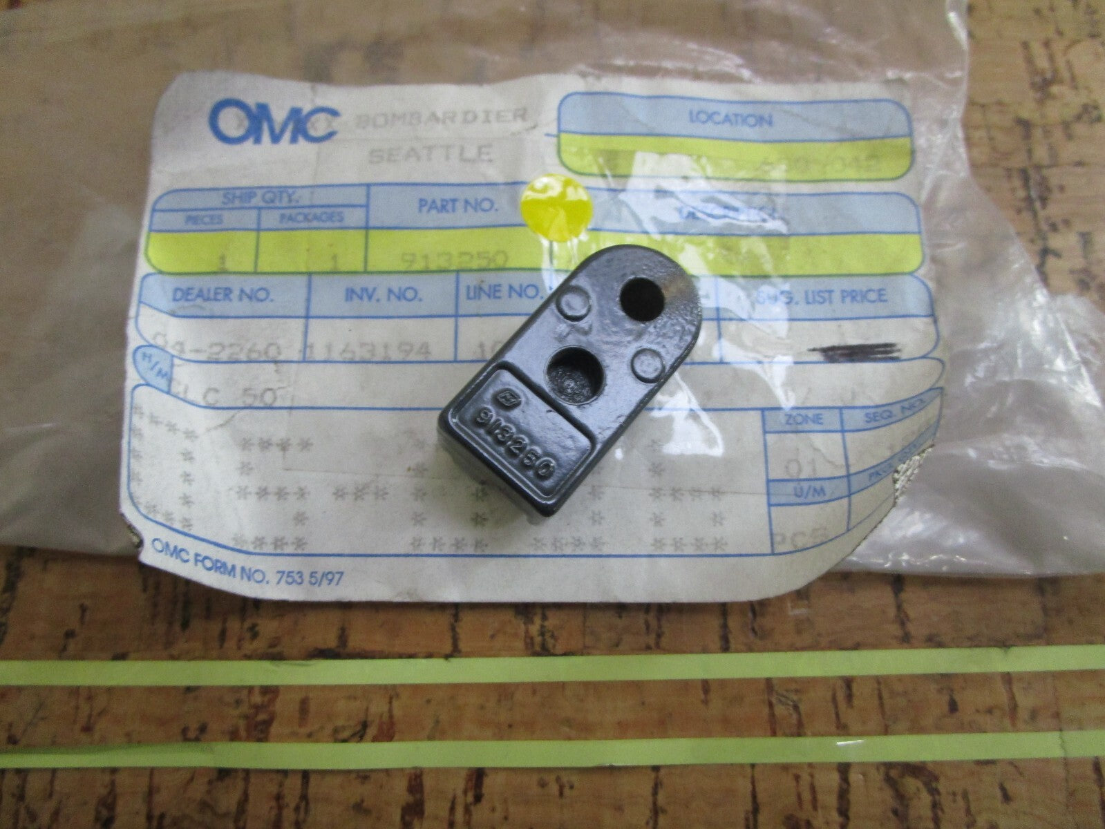 *NEW OEM* 0810 OMC Johnson Evinrude Anchor 913250 0913250