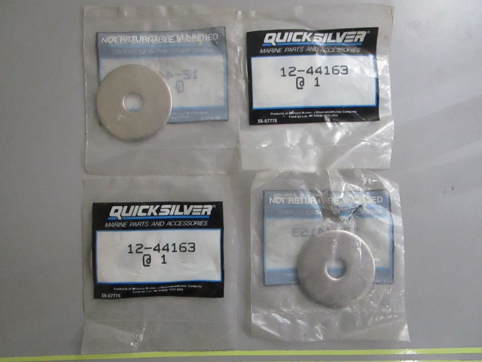 *NEW OEM* (LOT OF 4) 0810 Mercury Quicksilver Washer 12-44163