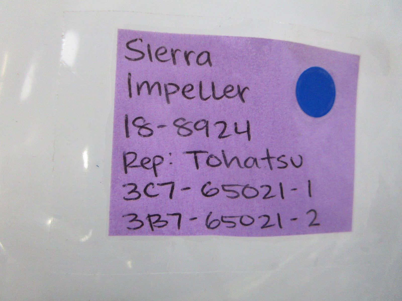 NEW 18-8924 Replaces: Tohatsu 3C7-65021-1 3B7-65021-2 Sierra Impeller 0810
