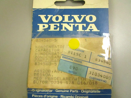 *NEW OEM* 0750 Volvo Penta CAPACITOR 834560