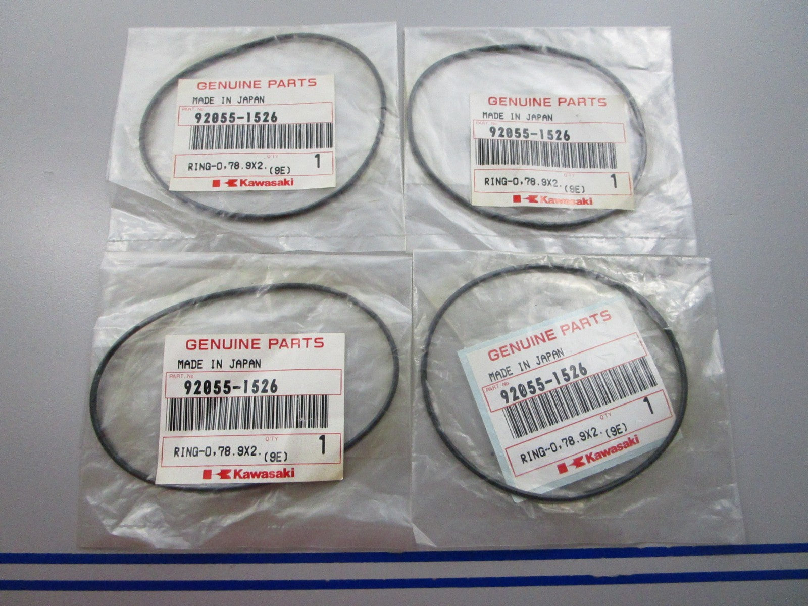 NEW OEM (LOT OF 4) 92055-1526 Kawasaki O-Ring 0810