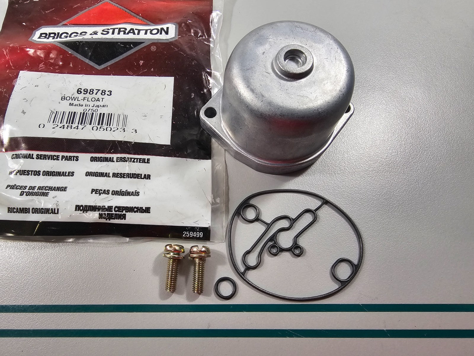 NEW OEM 698783 Briggs & Stratton Float Bowl 0810
