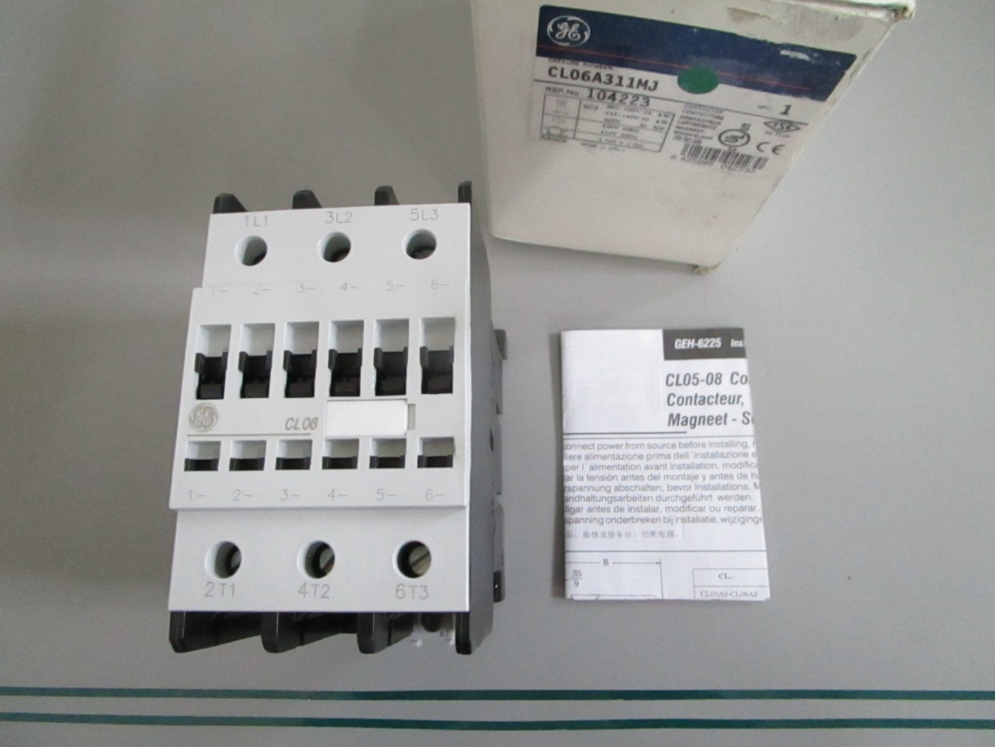 GE CL06A311MJ IEC Contactor 3P 48A 30HP 460V 120V Coil NOS NEW OEM 0820