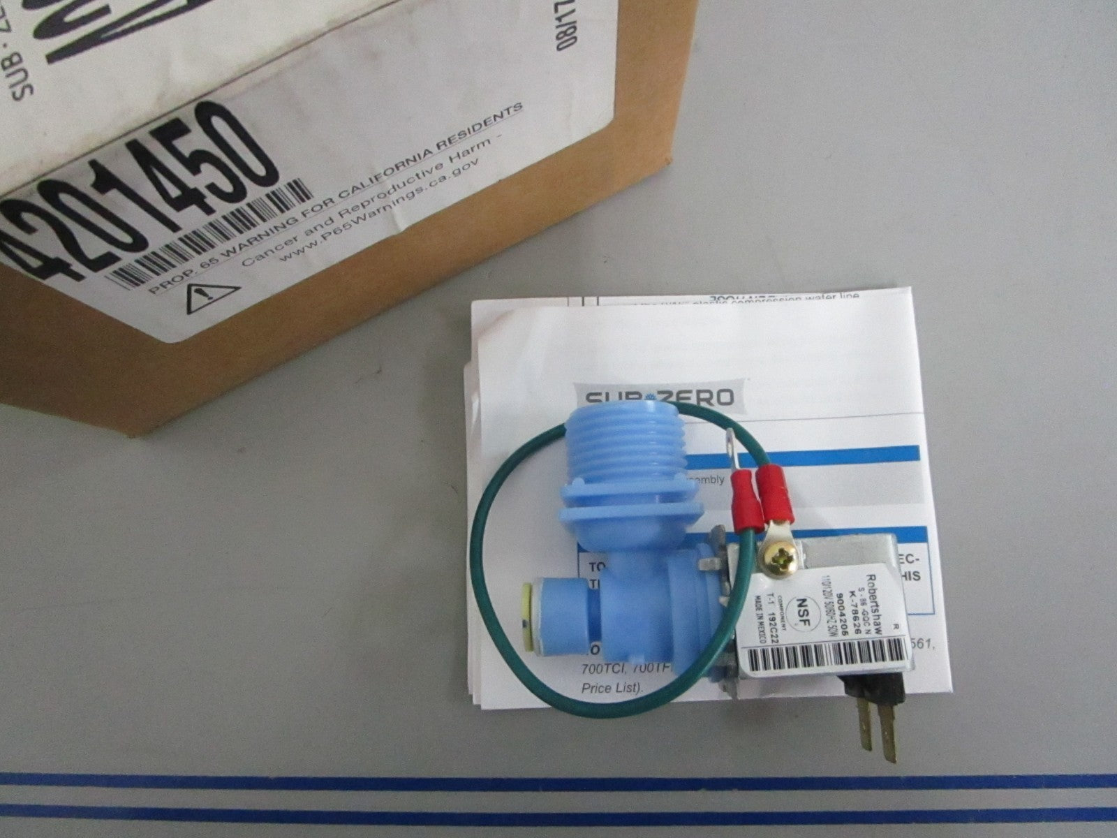 *NEW OEM* 0820 Sub-Zero Water Valve 4201450