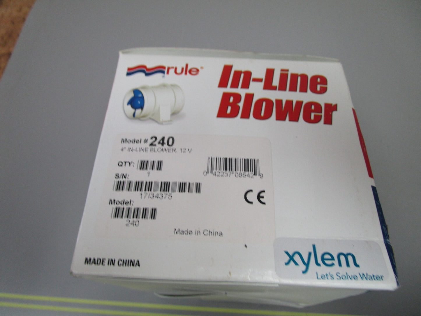 *NEW OEM* 0720 Rule 12v 4" In-Line Blower Model: 240 29-240
