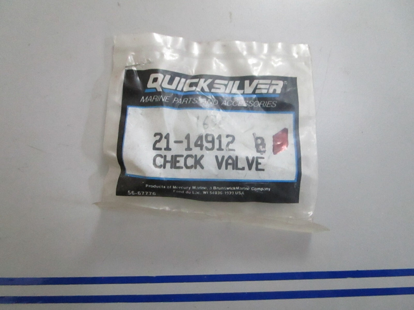*NEW OEM* 0810 Mercury Quicksilver Check Valve 21-14912 2