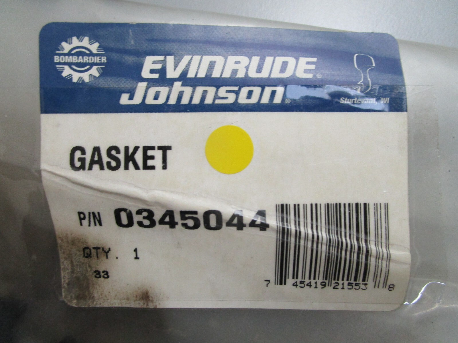 *NEW OEM* 0810 OMC Johnson Evinrude Gasket 345044 0345044