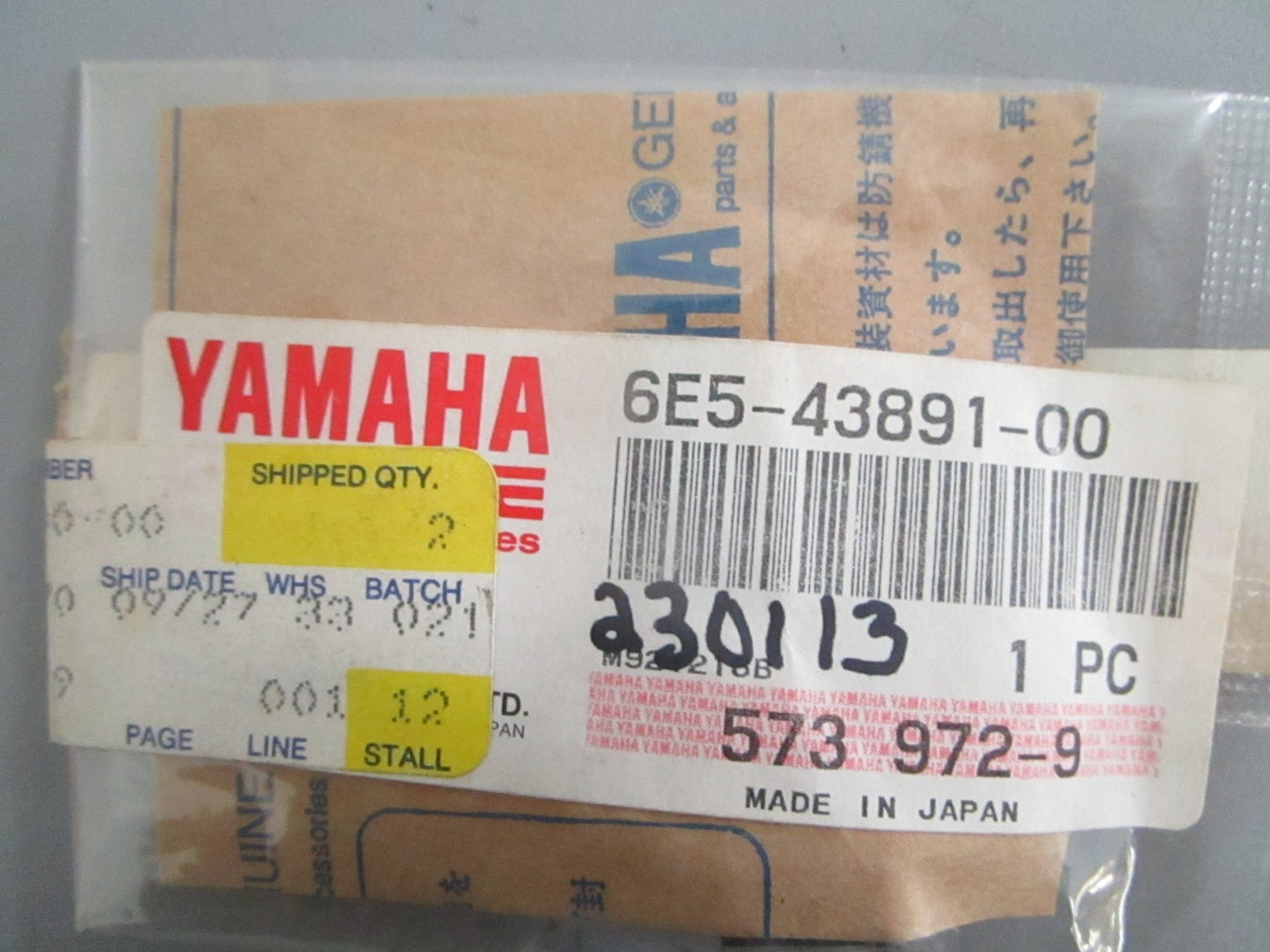 NEW OEM 6E5-43891-00-00 Yamaha Brush 0820